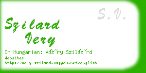 szilard very business card